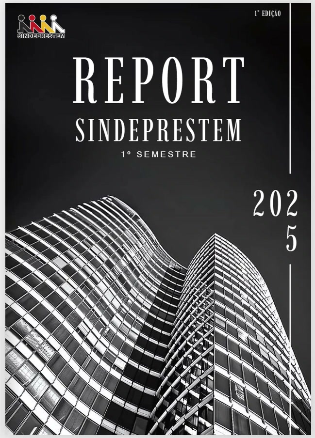 Capa do Report SINDEPRESTEM 1º semestre 2025